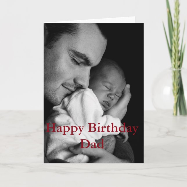 Modern Birthday Card for Father (Front)