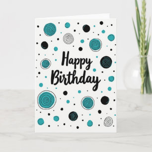 Modern Birthday Circle Card
