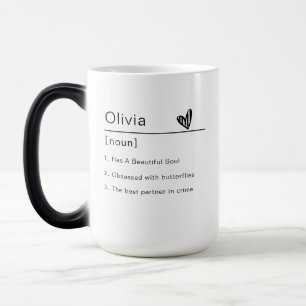 Modern Birthday Gift Custom Name with Definition   Magic Mug