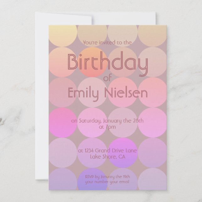 Modern Birthday Invitation (Front)