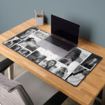 Modern BIrthday Mum Dad Family Photo Collage Desk Mat<br><div class="desc">Make this Mother's Day extra special by celebrating it in style with our captivating and exclusive 14 photos collage in black and white. This unique gift showcases your favourite family photos. It's the perfect way to express your love and appreciation for your mum on this special day. Don't hesitate to...</div>