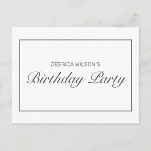 Modern Birthday Party RSVP Invitation Postcard