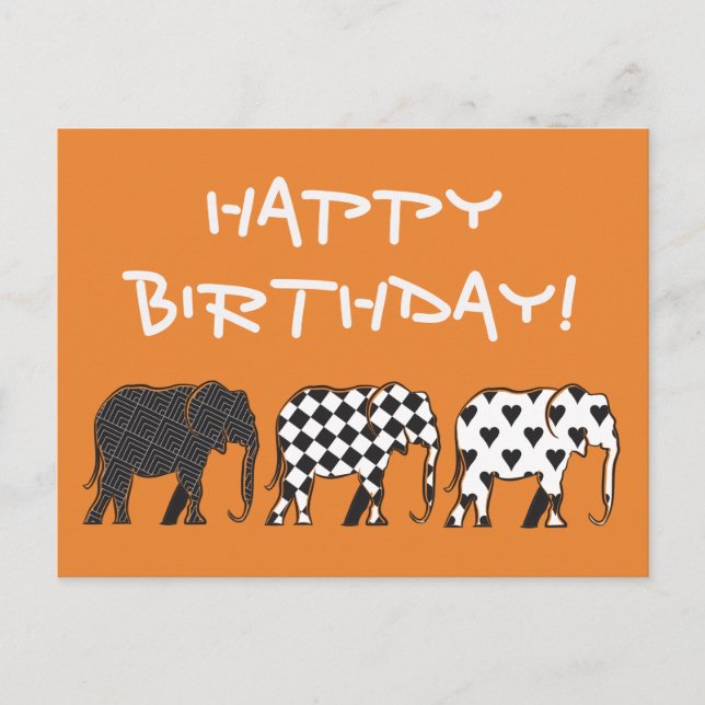 Modern Birthday Postcard (Front)