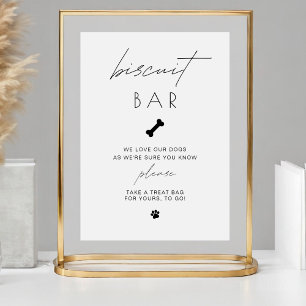 Modern Biscuit Bar Pet Treat Favour Wedding Sign