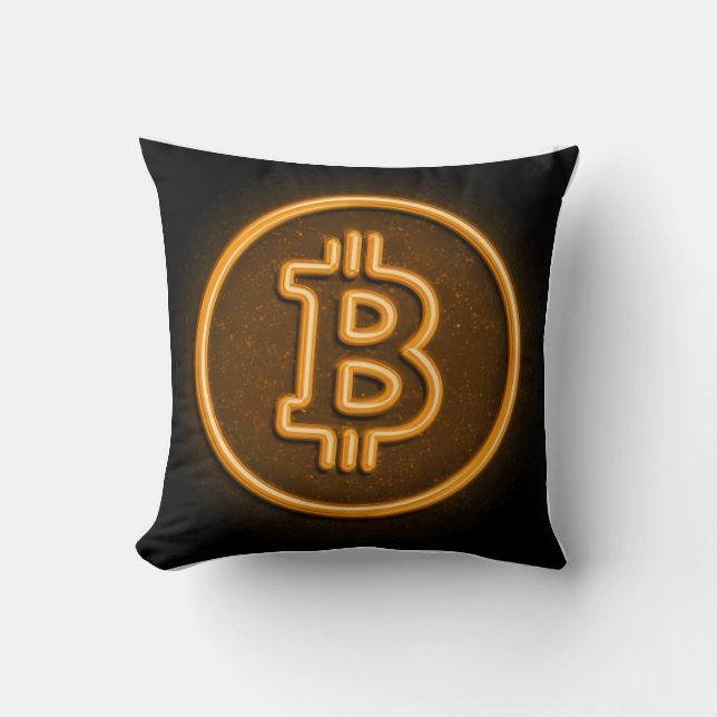 modern bitcoin led like pillow gift for btc maxi  (Front)