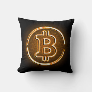modern bitcoin pillow gift for trader