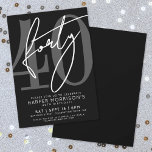Modern Black 40th Birthday Party Invitation<br><div class="desc">Celebrate in style with this elegant yet modern 60th Birthday Party Invitation, perfect for marking a milestone in chic fashion. The design features a faux rose gold glitter background with a black gradient at the bottom that fades softly into the sparkle for a sleek, stylish touch. A large “Sixty” sits...</div>