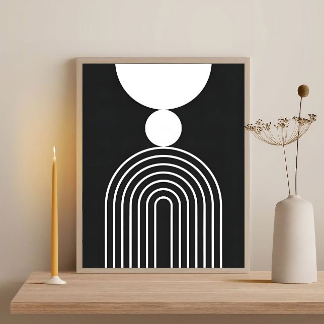 Modern Black Abstract Elegant Geometric Minimalist Poster (Creator Uploaded)