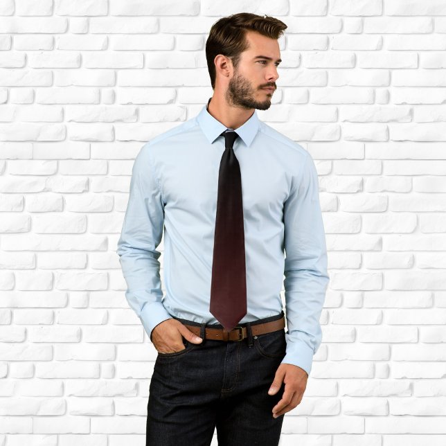 Modern Black and Dark Sienna Gradient Tie (Modern Black and Dark Sienna Gradient Neck Tie)