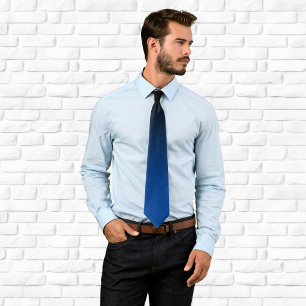 Modern Black and Deep Blue Gradient Tie