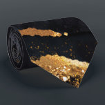 Modern Black and Gold Agate Men's  Tie<br><div class="desc">You will love this black and gold with agate with digital glitter for an added touch.</div>