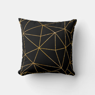 Modern Black and Gold  Cushion
