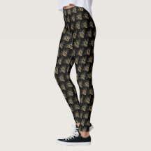 Modern Black and Gold Cute Little Bee Pattern
