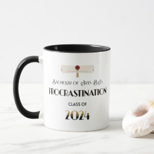 Modern Black and Gold Funny Graduation Mug