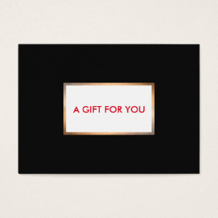 Modern Black and Gold Holiday Gift Card