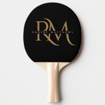 Modern Black and Gold Initials Elegant Monogrammed