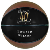 Modern black and gold typography 40th birthday