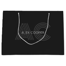 Modern Black and Grey Monogram
