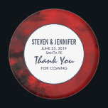 Modern Black and Red Artistic Abstract Wedding Magnet<br><div class="desc">Wedding favour magnet with a modern abstract pattern. Red and black colours swirl,  mix and mingle together. Creative,  artistic and unique with a dark,  mysterious flair.</div>