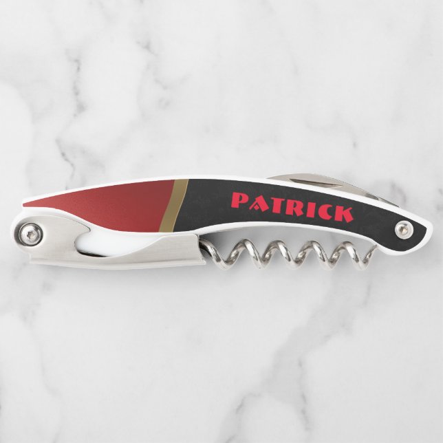Modern Black and Red Corkscrew (Front)