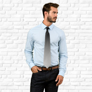 Modern Black and Silver Grey Gradient Tie
