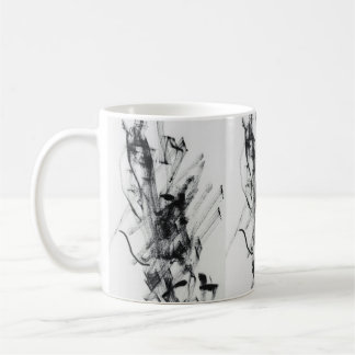 Modern Black and White Abstract Marble Coffee Mug 