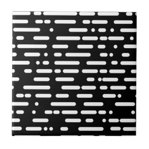 Modern black and white abstract pattern l Elegant Ceramic Tile