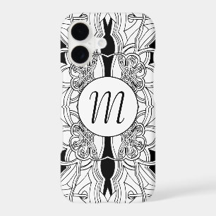 Modern Black and White Artwork Design w/Monogram