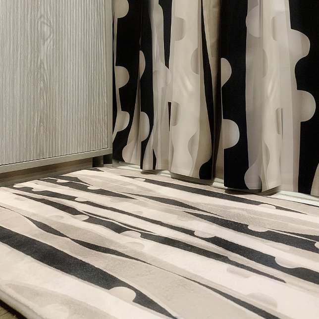 Modern Black And White Bathroom Rug Bath Mat (Creator Uploaded)