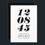Modern Black and White Bold Date Typography Save The Date<br><div class="desc">Announce your wedding date with this Save the Date card featuring bold, retro typography that highlights your wedding date. With a fun vintage vibe, it’s perfect for couples who want something a little different and full of personality. This customizable save the date is perfect for any wedding theme. Whether you're...</div>