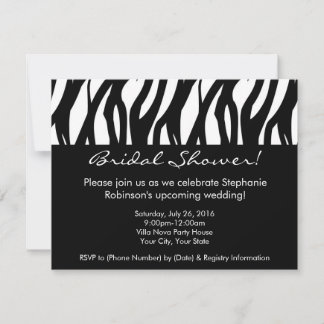 Modern Black and White Bridal Shower Invitations