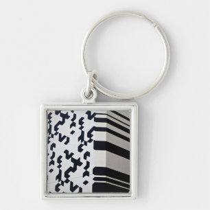 Modern black and white building in Hong Kong Key Ring