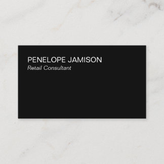 Modern Black and White Business Card