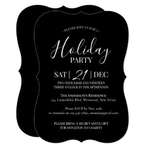 Black And White Christmas Invitations & Announcements | Zazzle.com.au