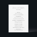 Modern Black and White Clean Wedding Program<br><div class="desc">Modern wedding program featuring a simple design with a combination of an elegant script and classic serif fonts.</div>