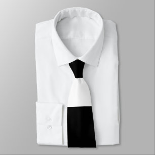 Modern black and white combination tie