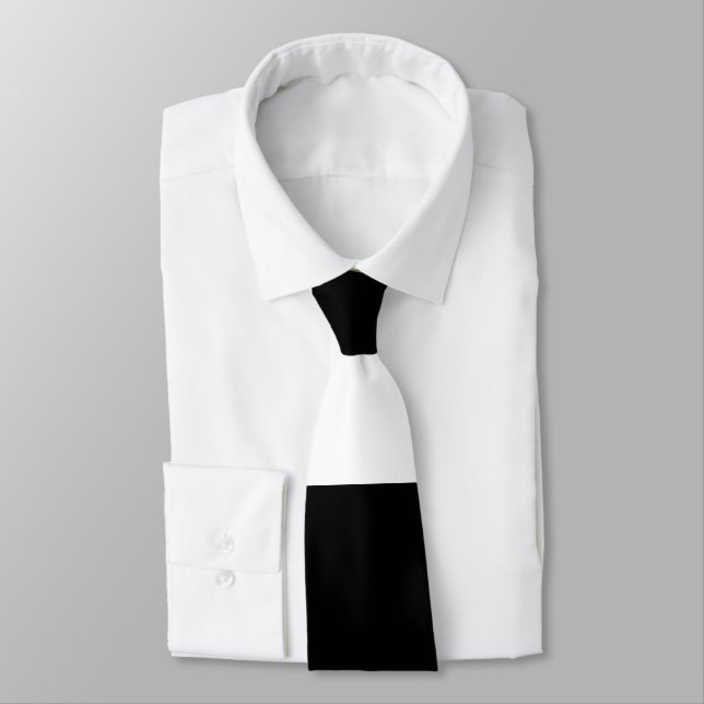 Modern black and white combination tie (Tied)