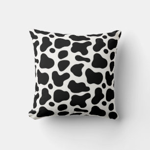Modern Black and White Contours (COW Pattern) Cushion