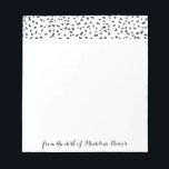 Modern Black and White Dalmatian Spots Notepad<br><div class="desc">This modern pattern of Dalmatian like spots is on trend and a very cool way to add animal print to your life.</div>