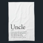 Modern Black and White Fun Cool Uncle  Tea Towel<br><div class="desc">Personalise for your special,  favourite Uncle or Funcle to create a unique gift. A perfect way to show him how amazing he is every day. Designed by Thisisnotme©</div>