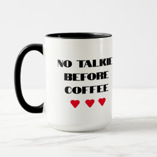 modern black and white funny quote typography mug
