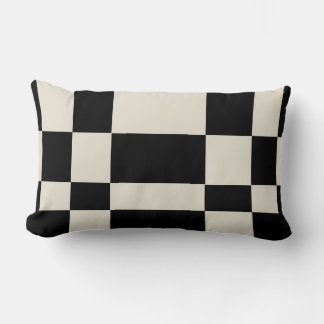 Modern Black and White Geometric Throw Pillow
