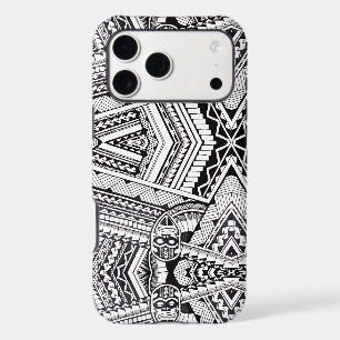 Modern Black and White Geometric Tribal Pattern
