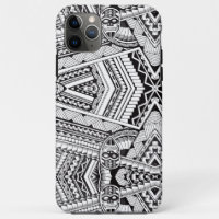 Modern Black and White Geometric Tribal Pattern