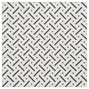 Modern black and white geometrical pattern fabric