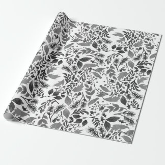 Modern black and white gift wrap