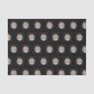 Modern Black and White Holiday Ornament Origami Tissue Paper