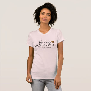 Modern Black and White Honeymooning Personalised T-Shirt