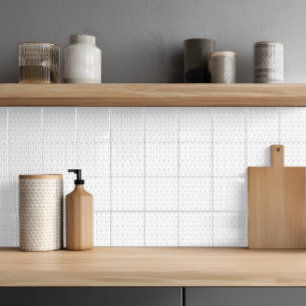 Modern Black and White Isometric Pattern Ceramic Tile