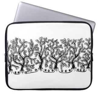 Modern Black and White Joshua Tree Neoprene Laptop Sleeve
